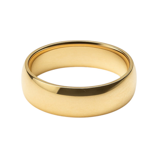 14k Gold 6mm Polished Men's Wedding Band